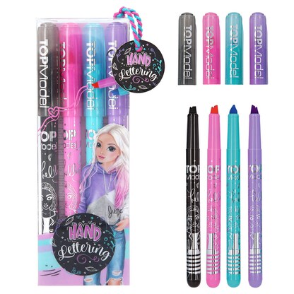 Artikelbild für DEPESCHE TOPModel Handlettering-Set farbsortiert, 4 St., Artikelnummer 933008