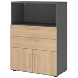 Artikelbild 1 für HAMMERBACHER Regalschrank FlexWall, VFW38K1KG/G/E/BS grafit, eiche 80,0 x 40,0 x 109,8 cm, 1 St., Artikelnummer 950290