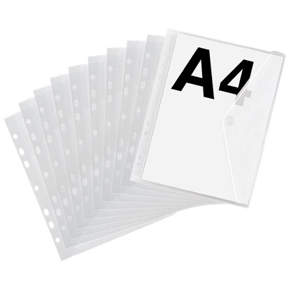 Artikelbild für FolderSys Dokumententaschen DIN A4 transparent genarbt 0,20 mm, 10 St., Artikelnummer 587949