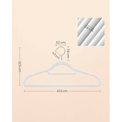 Artikelbild 4 für SONGMICS Kleiderbügel weiß, 50 St., Artikelnummer 262869