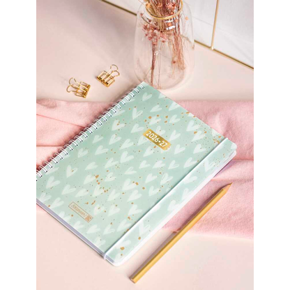 Artikelbild 7 für BRUNNEN Schülerkalender Heart 2026/2027 mint, weiß, gold, 1 St., Artikelnummer 804889