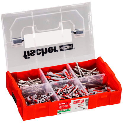 Artikelbild 3 für fischer L-Boxx mini DuoPower und DuoSeal 561472 Dübel- und Schrauben-Sortiment, 275-teilig, Artikelnummer 480597