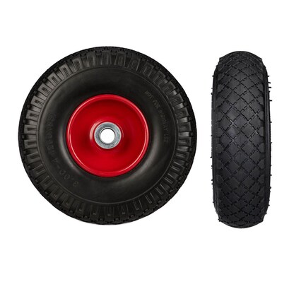 Artikelbild 3 für relaxdays Sackkarrenräder luftbereift schwarz, rot Stahl Felgen, Achse 2,0 cm, Artikelnummer 452393