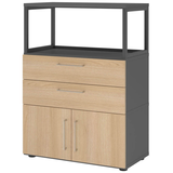 Artikelbild 1 für HAMMERBACHER Regalschrank FlexWall, VFW38K1RG/G/E/BS grafit, eiche 80,0 x 40,0 x 109,8 cm, 1 St., Artikelnummer 950321