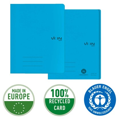 Artikelbild 7 für VON LEITZ Schnellhefter Karton blau DIN A4, 1 St., Artikelnummer 636007