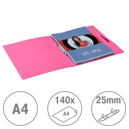 Artikelbild 4 für VON LEITZ Ringbuch 2-Ringe fuchsia 2,5 cm DIN A4, 1 St., Artikelnummer 669851