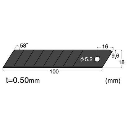 Artikelbild 2 für NT Cuttermesser-Klingen BL-51P schwarz 18,0 mm, 50 St., Artikelnummer 696319