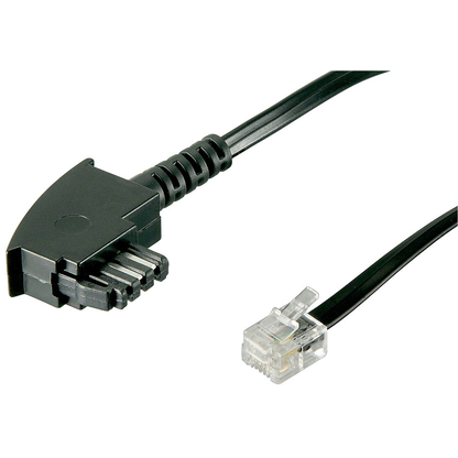 Artikelbild für goobay TAE-F/RJ-11,RJ-14 Telefonkabel 6,0 m schwarz, 1 St., Artikelnummer 309296