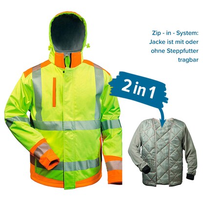 Artikelbild für elysee® unisex Warnjacke RICKMER gelb, orange Größe L, Artikelnummer 748842