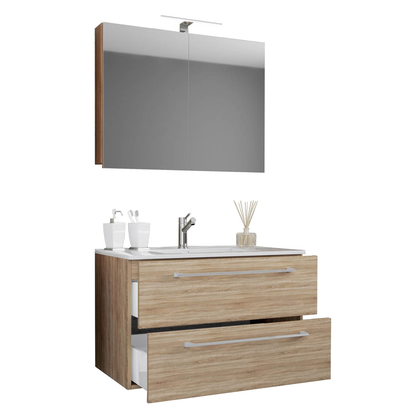 Artikelbild für VCM my bath Badmöbel-Set 3-teilig Badinos 914335 sonoma-eiche 80,0 x 46,0 x 50,0 cm, Artikelnummer 388813