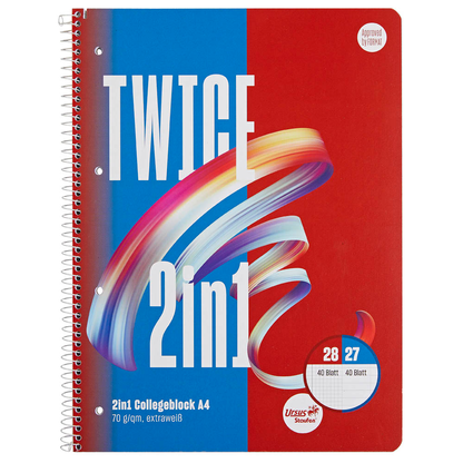 Artikelbild 3 für Ursus Collegeblöcke Competence liniert und kariert DIN A4 Rand rundum, 5 Blöcke, Artikelnummer 972152