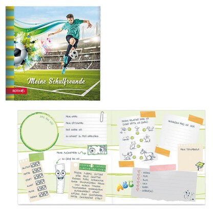 Artikelbild für ROTH Freundebuch Fußballstar ca. DIN A4 liniert, blau Hardcover 64 Seiten, 1 St., Artikelnummer 580736
