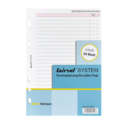 Artikelbild 3 für bind Ringbuch-Ergänzungsblätter Notizen A5, 50 Blatt, Artikelnummer 794347