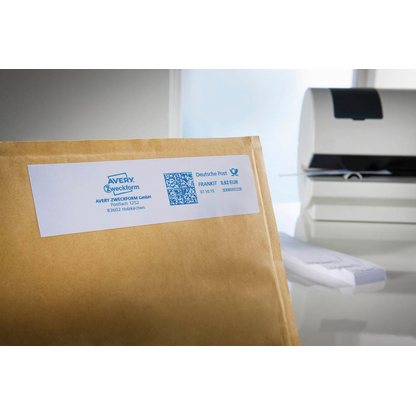 Artikelbild 2 für AVERY Zweckform Frankieretiketten 3441 weiß 128,0 x 38,0 mm, 500 Etiketten , Artikelnummer 606739