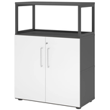 Artikelbild 1 für HAMMERBACHER Regalschrank FlexWall, VFW38T2RG/G/W/BS grafit, weiß 80,0 x 40,0 x 109,8 cm, 1 St., Artikelnummer 950177