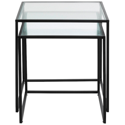 Artikelbild 6 für HAKU Möbel Beistelltische-Set quadratisch Sicherheitsglas schwarz, 2 St., Artikelnummer 142487