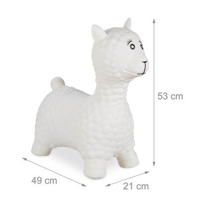 Artikelbild 3 für relaxdays Hüpftier Lama cremeweiß, Artikelnummer 147326