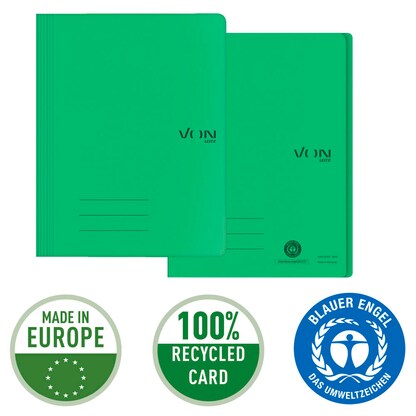 Artikelbild 7 für VON LEITZ Schnellhefter Karton grün DIN A4, 1 St., Artikelnummer 636039