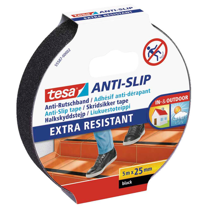 Artikelbild für tesa Anti-Rutsch-Band Extra Resistant schwarz 25,0 mm x 5,0 m, Artikelnummer 728719