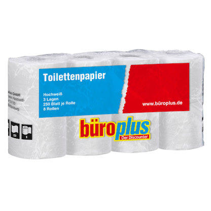 Artikelbild 4 für büroplus Toilettenpapier 3-lagig, 56 Rollen, Artikelnummer 318333
