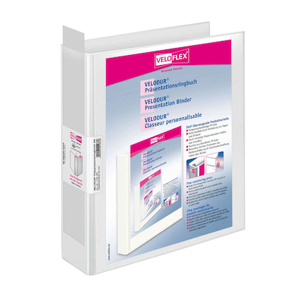 Artikelbild für VELOFLEX VELODUR® Präsentationsordner weiß Kunststoff 6,5 cm DIN A4, 1 St., Artikelnummer 593418