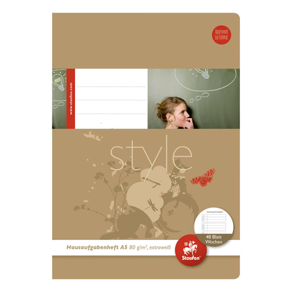 Artikelbild 2 für Staufen® Hausaufgabenheft Style Lineatur SL liniert DIN A5 ohne Rand, 48 Blatt, 1 St., Artikelnummer 717827