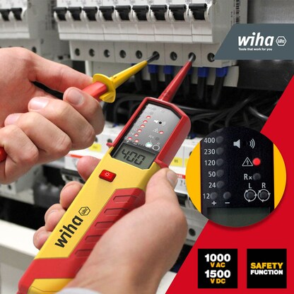 Artikelbild 6 für Wiha Zweipoliger Spannungs- und Durchgangsprüfer eMobility 44319 12 – 1.000 V AC, CAT IV, Artikelnummer 717399