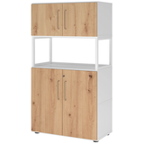 Artikelbild 1 für HAMMERBACHER Regalschrank FlexWall, VFW48K5RG/W/R/BS weiß, asteiche 80,0 x 40,0 x 145,0 cm, 1 St., Artikelnummer 950471