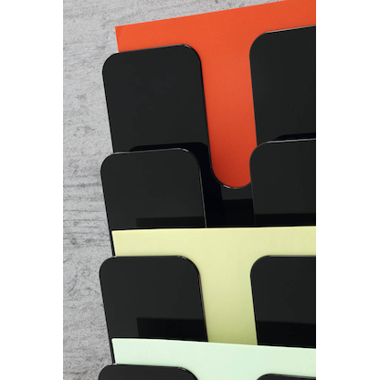 Artikelbild 4 für DURABLE Wandprospekthalter Flexiplus schwarz DIN A4 hoch 6 Fächern 24,7 x 10,0 x 74,5 cm, 1 St., Artikelnummer 481804