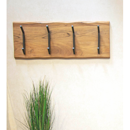 Artikelbild 4 für HAKU Möbel Wandgarderobe 52975 akazie Holz 4 Haken 90,0 x 36,0 cm, Artikelnummer 340168