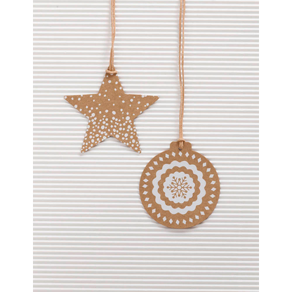 Artikelbild 2 für folia Geschenkanhänger natur Weihnachten, 12 St., Artikelnummer 369399