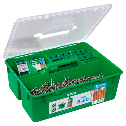 Artikelbild für SPAX® Terrassenschrauben-Sortiment GREEN BOX Terrasse 5x50 mm 5000009010009 5 mm x 50 mm, Artikelnummer 397863