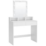 Artikelbild 1 für VASAGLE Schminktisch rechteckig Melamin, Spanplatte weiß 80,0 x 40,0 x 145,0 cm, 1 St., Artikelnummer 439057