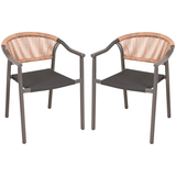 Artikelbild 1 für Garden Pleasure Gartenstuhl mit Armlehnen NOVARA anthrazit, 2 St., Artikelnummer 796439