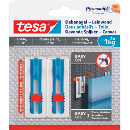 Artikelbild für tesa Powerstripes Klebenägel für max. 1,0 kg, 2,3 x 6,4 cm, 2 St., Artikelnummer 187342