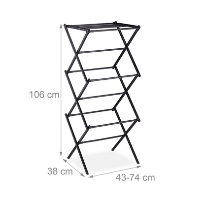 Artikelbild 3 für relaxdays Wäscheständer schwarz, 1 St., Artikelnummer 401592