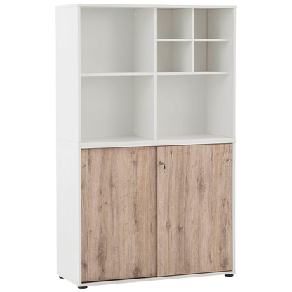 Artikelbild 11 für MÖBELPARTNER Regalschrank 400, 701771 weiß, wildeiche 100,1 x 41,0 x 167,2 cm, 1 St., Artikelnummer 774053