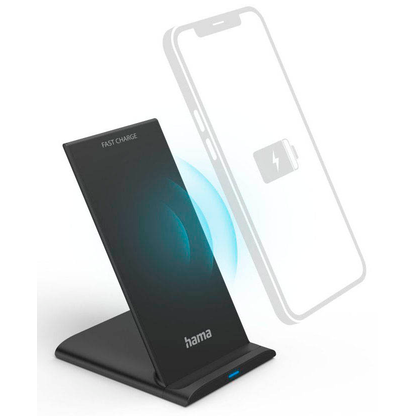 Artikelbild für hama QI-FC10S Induktive Ladestation schwarz, Kabellänge: 1,0 m, 10 Watt, Artikelnummer 139277