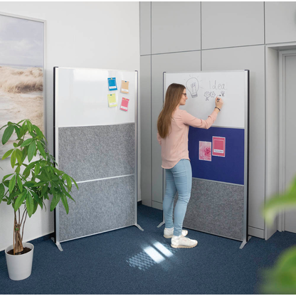 Artikelbild 3 für MAUL Akustik-Trennwand MAULconnecto 9651695, blau, dunkelgrau, weiß 100,0 x 182,0 cm, 1 St., Artikelnummer 156798