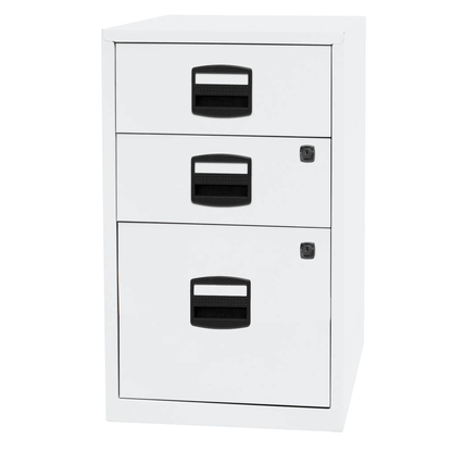 Artikelbild 5 für BISLEY Home Standcontainer verkehrsweiß 3 Auszüge Kunststoff-Muldengriff schwarz 41,3 x 40,0 x 67,2 cm, Artikelnummer 263121