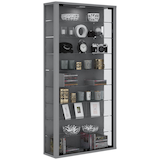 Artikelbild 1 für VCM my home Vitrosa Maxi Vitrine silber 8 Fachböden mit Beleuchtung, Artikelnummer 781068