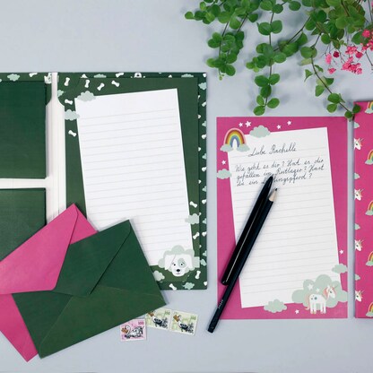 Artikelbild 5 für artoz Briefpapier mit Briefhüllen Einhorn pink ca. DIN A5 80 g/qm 1 Pack, Artikelnummer 129139