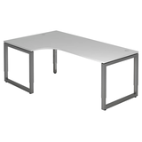 Artikelbild 1 für HAMMERBACHER RS82 höhenverstellbarer Schreibtisch lichtgrau L-Form, Kufen-Gestell grau 200,0 x 80,0 cm, Artikelnummer 865941