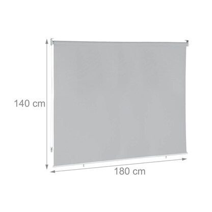 Artikelbild 2 für relaxdays Seitenmarkise hellgrau 140,0 x 180,0 cm, Artikelnummer 770531