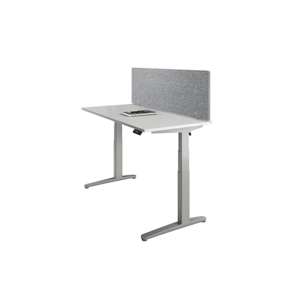 Artikelbild 2 für HAMMERBACHER Tischtrennwand VARW12/5, grau 119,5 x 50,0 cm, 1 St., Artikelnummer 659767