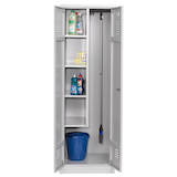 Artikelbild 1 für Gürkan Putzmittelschrank 104431 lichtgrau 4 Fachböden 60,0 x 50,0 x 180,0 cm, aufgebaut, 1 St., Artikelnummer 740183