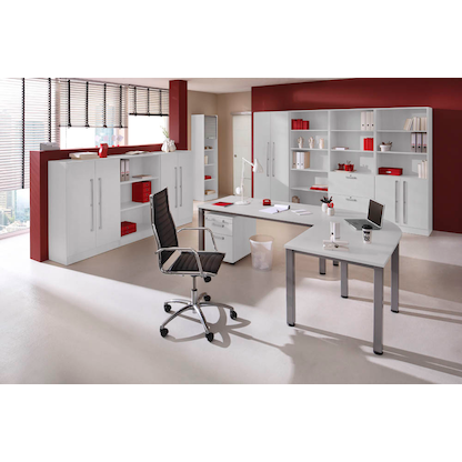 Artikelbild 4 für HAMMERBACHER Aktenschrank Akandia, V7100/5/5/NU lichtgrau 4 Fachböden 80,0 x 42,0 x 200,4 cm, Artikelnummer 671990