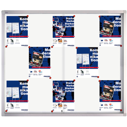 Artikelbild für FRANKEN Schaukasten PRO silber 15x DIN A4 117,5 x 4,6 x 99,0 cm, 1 St., Artikelnummer 534836