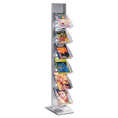 Artikelbild 3 für Kerkmann Prospektständer ohne Fächer tec art silber DIN A4, 1/3 DIN A4 31,0 x 42,0 x 167,0 cm, 1 St., Artikelnummer 223974