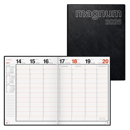 Artikelbild für rido idé Buchkalender magnum 2026 schwarz, 1 St., Artikelnummer 594851
